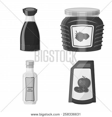 Vector Design Of Can And Food Sign. Collection Of Can And Package Vector Icon For Stock.