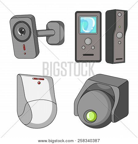 Vector Design Of Cctv And Camera Logo. Collection Of Cctv And System Vector Icon For Stock.
