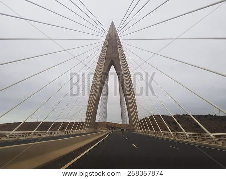 Mohamed 6 Bridge Over Oued Bouregreg Rabat Morocco.