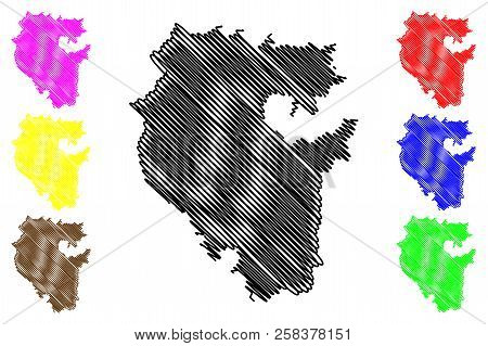 Republic Of Bashkortostan (russia, Subjects Of The Russian Federation, Republics Of Russia) Map Vect