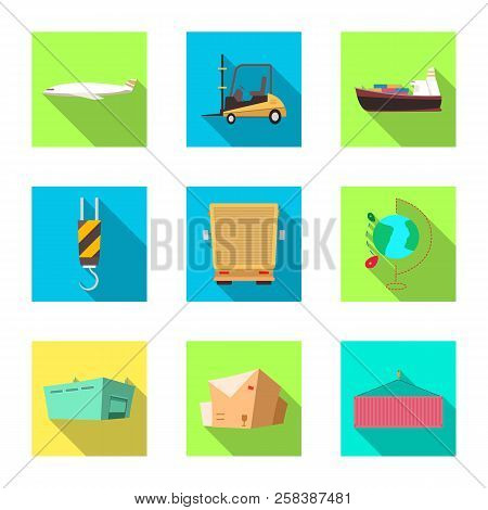 Vector Design Of Goods And Cargo Logo. Set Of Goods And Warehouse Vector Icon For Stock.