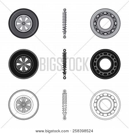Isolated Object Of Auto And Part Logo. Collection Of Auto And Car Stock Vector Illustration.