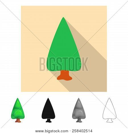 Isolated Object Of Tree And Nature Icon. Set Of Tree And Crown Vector Icon For Stock.