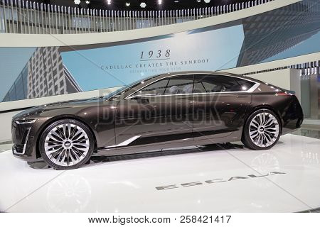 Frankfurt, Germany - Sep 13, 2017: Cadillac Escala Car Showcased At The Frankfurt Iaa Motor Show.