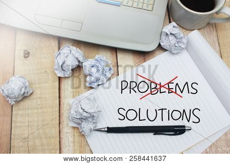 Problems And Solutions, Motivational Words Quotes Concept