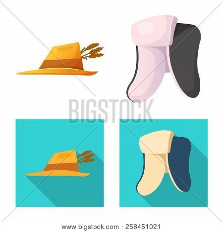 Isolated Object Of Headgear And Cap Symbol. Collection Of Headgear And Accessory Stock Vector Illust