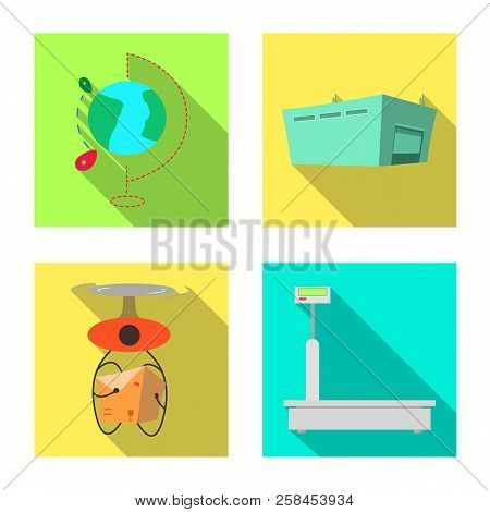 Vector Design Of Goods And Cargo Sign. Set Of Goods And Warehouse Vector Icon For Stock.