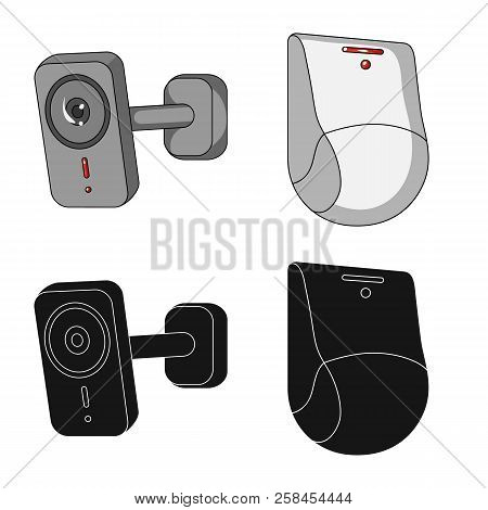 Vector Illustration Of Cctv And Camera Symbol. Collection Of Cctv And System Stock Symbol For Web.