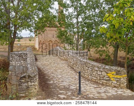Roman Bridge (virgin Of The Bridge - Virgen Del Puente) Over River Valderaduey - Sahagun, Castile An