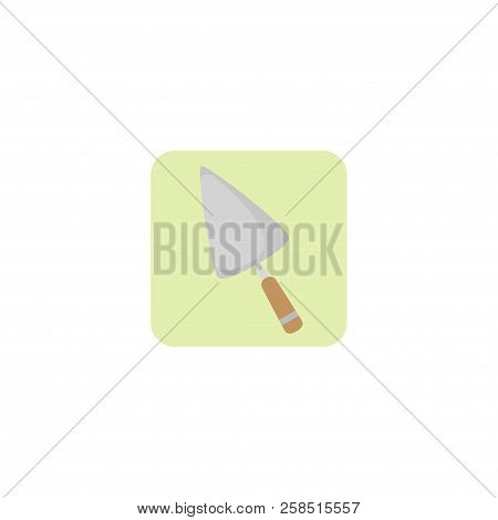 Triangular Shovel For Repair, Concrete, Icon. Vector Illustration. Eps 10.