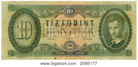 Billets de banque hongrois à 10 Forints, 1962