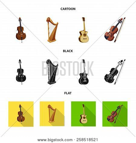 Vector Design Of Music And Tune Icon. Collection Of Music And Tool Stock Vector Illustration.