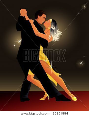 Couple dansant le tango
