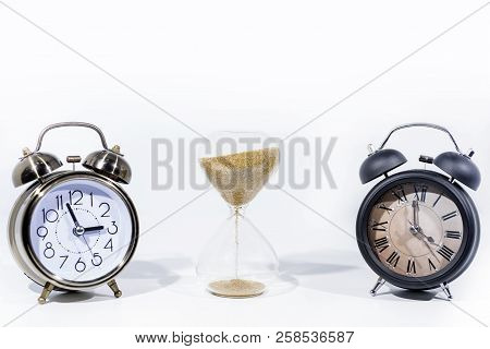 Daylight Saving Time. Wall Clock Going To Winter Time. Autumn Abstraction.