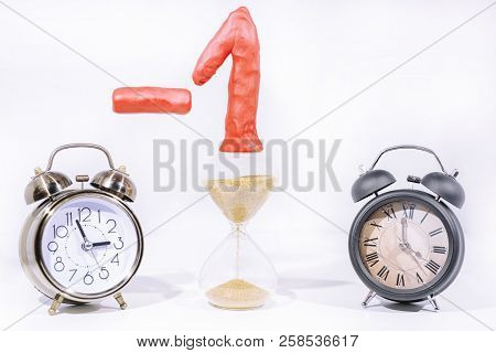 Daylight Saving Time. Wall Clock Going To Winter Time. Autumn Abstraction.