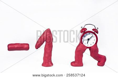 Daylight Saving Time. Wall Clock Going To Winter Time. Autumn Abstraction.