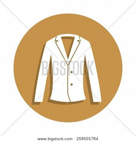 Jacket Icon Backgroundicon In Badge Style. One Of Clothes Collection Icon Can Be Used For Ui, Ux