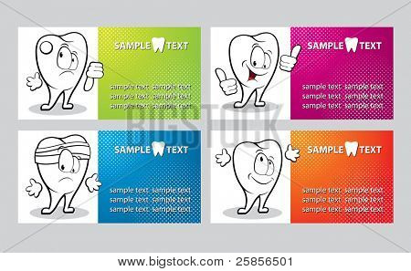 Divertente dente emotivo. Modello vettoriale