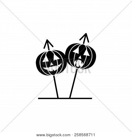 Lamps For Jack Icon. Element Of Ghost Elements Illustration. Thin Line  Illustration For Website Des