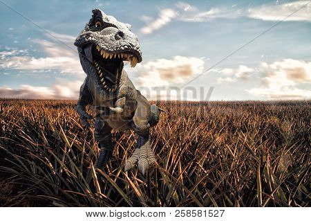 Graphic Design Dinosaurs Model In The Field
