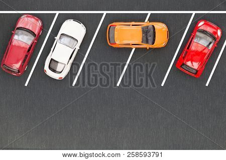 Bad Parking. Improperly Parked Car Concept Car Park