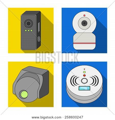 Isolated Object Of Cctv And Camera Sign. Set Of Cctv And System Stock Symbol For Web.