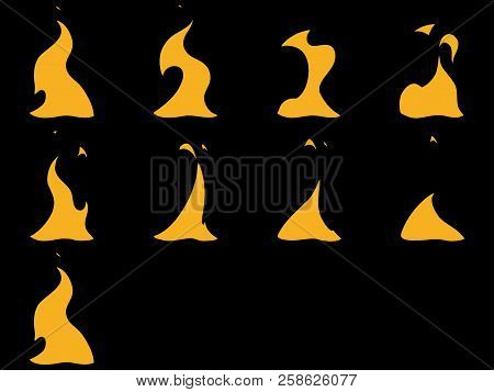Sprite Sheets Fire Loop. Ready For Games Or Cartoon.