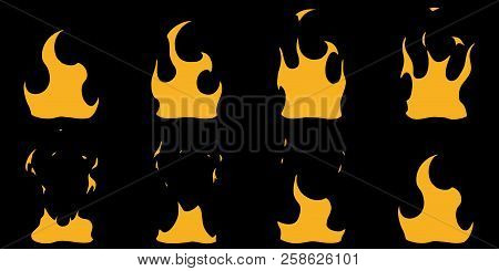 Sprite Sheets Fire Loop. Ready For Games Or Cartoon.