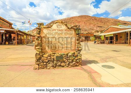 Calico, California, United States - August 15, 2018: Calico Is An Abandoned Mining Town Now Historic