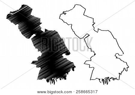 Astrakhan Oblast (russia, Subjects Of The Russian Federation, Oblasts Of Russia) Map Vector Illustra