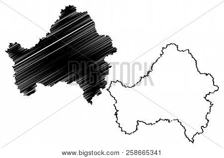 Bryansk Oblast (russia, Subjects Of The Russian Federation, Oblasts Of Russia) Map Vector Illustrati