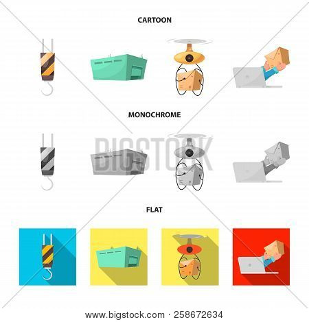 Vector Design Of Goods And Cargo Sign. Set Of Goods And Warehouse Vector Icon For Stock.