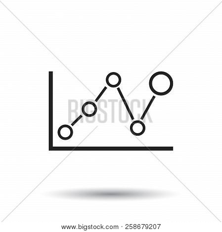 Business Graph Icon. Chart Flat Vector Illustration On White Bac