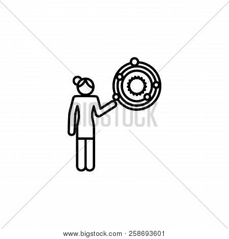 Astronomy Teacher Icon. Education Symbol Sign Pictogram