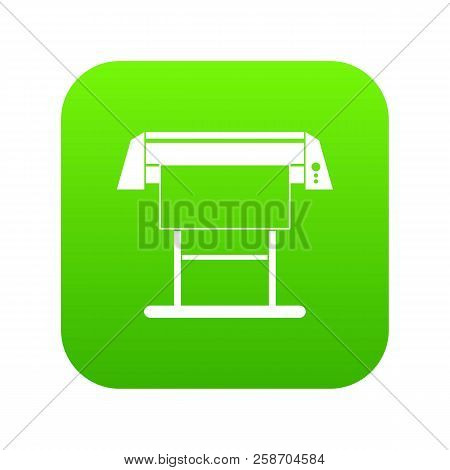 Large Format Inkjet Printer Icon Digital Green For Any Design Isolated On White Illustration