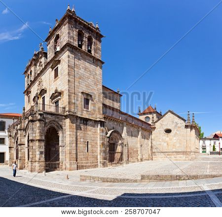 Braga, Portugal - July 27, 2017: Braga Cathedral, the oldest of all cathedrals in Portugal and a main Catholic worship place