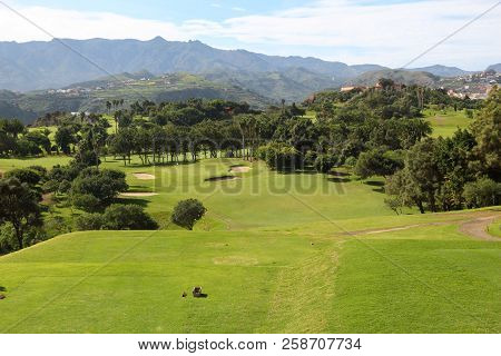 Gran Canaria, Spain - December 6, 2015: People Visit Real Club De Golf Las Palmas In Gran Canaria, S