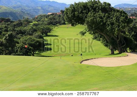 Gran Canaria, Spain - December 6, 2015: People Visit Real Club De Golf Las Palmas In Gran Canaria, S
