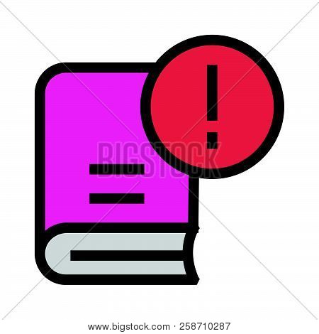 Book Exclamtion Color Line Elements For Mobile Concept And Web Apps.