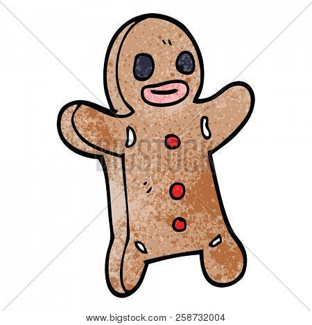 cartoon doodle gingerbread man