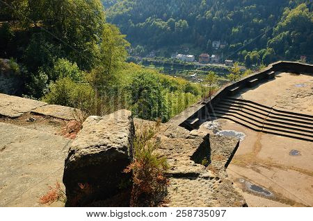 Belveder Prospect In Labske Piskovce Tourist Area In Afternoon On 8Th September 2018