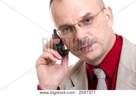 Businessman calling