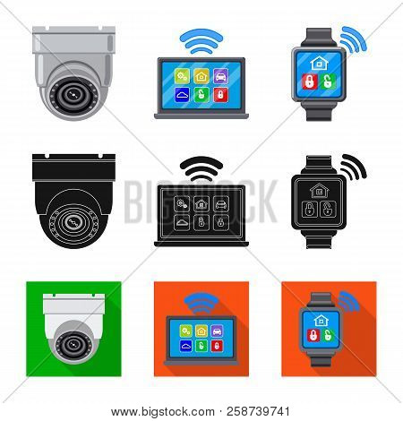 Vector Design Of Office And House Logo. Set Of Office And System Vector Icon For Stock.