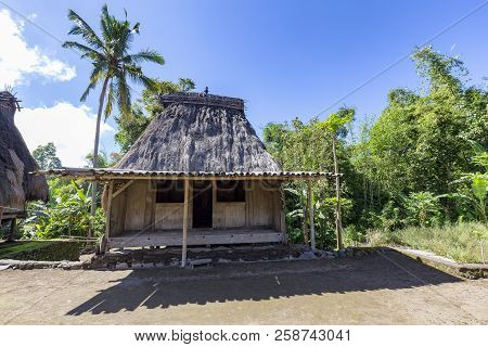 Traditional House In The Traditional Luba Village Near Bajawa, Indonesia.