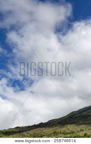 Clouds Above The Slopes Of Mount Inerie In Flores, Indonesia.