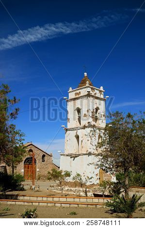 Saint Lucas Church And The Bell Tower In The Town Of Toconao, Archaeological Site Near San Pedro De 