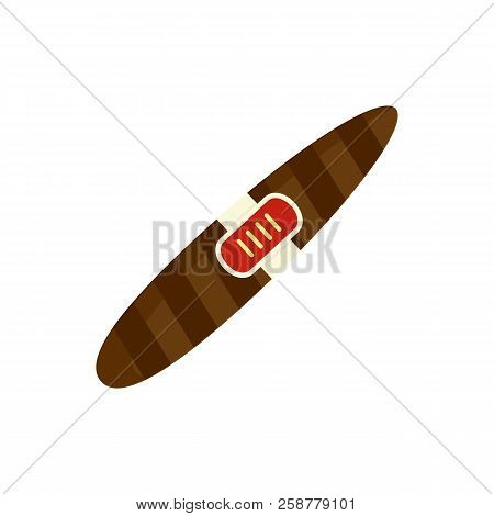 Luxury Cigar Of Cuba Icon. Flat Illustration Of Luxury Cigar Of Cuba Vector Icon For Web Design