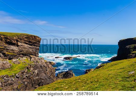 Yesnaby Cliffs - Coast Line Of Orkney Scotland