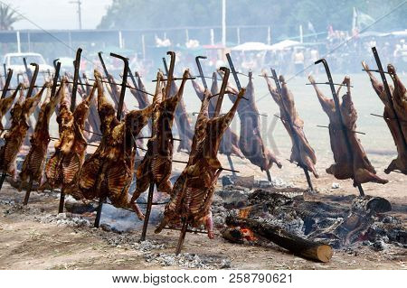 Huge Chunks Of Meat. Bbq Artentina Style