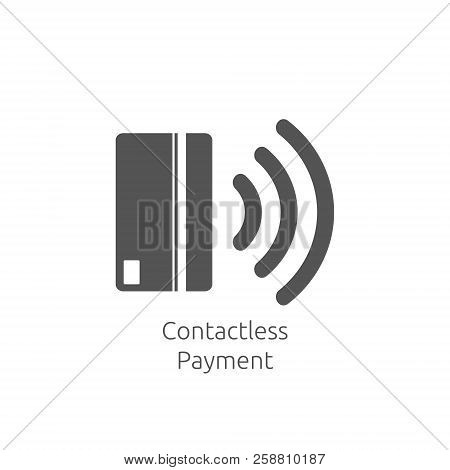 Contactless Payment Icon. Near-field Communication Nfc Card Technology Concept Icon. Tap To Pay. Vec
